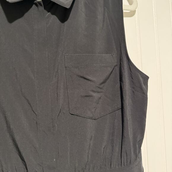 Athleta Brooklyn Utility Romper Black Size 14 - Picture 3 of 7